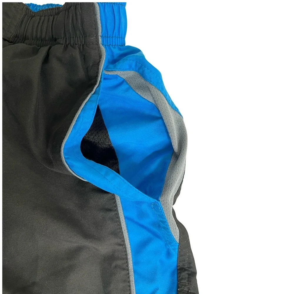 Nike Swim Trunks Mens Small Black Blue Grey Colorblock Board Shorts NESS5311